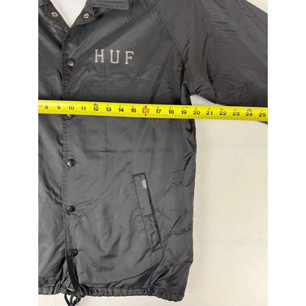 HUF Men's Black Lightweight Jacket - Size M - Pre-owned